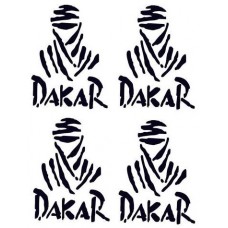 1st-Class-Designs - Set adesivi Dakar, 4 pezzi, colore: nero (disponibile in altri colori)