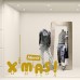 NT0015 Adesivi Murali - Merry xmas - Vetrofanie natalizie - 120x50 cm - oro - Decorazioni vetrine per Natale, stickers, adesivi