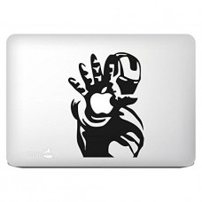 Sticker adesivo prespaziato "Iron Man Apple Power" Vinyl Decal per tutti i modelli Apple MacBook