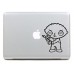 NetsPower® Abstract Design Series II Vinile Vinyl Decal Sticker Adesivo Adesivi Power-up Art Nero per Apple MacBook Pro/Air 13" 15" - Modello 47