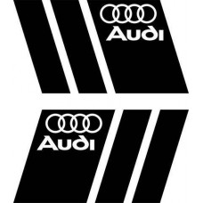 2x Audi Logo nero Parafango Decal Tuning Adesivo Auto