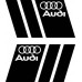 2x Audi Logo nero Parafango Decal Tuning Adesivo Auto