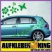 Stickers Hibiscus "Fiori e farfalle Set 75 pezzi" adesivo NB-0169-IT verde