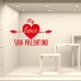 VT0432 Adesivi Murali Vetrofania San Valentino "My Love" - Misure 80x50 cm - rosso - Vetrine negozi per san valentino, stickers, adesivi