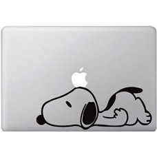 Vati fogli smontabili Cute Dog Snoopy Decal Sticker Art nero per Apple Macbook Pro Air Mac 13 "15" pollici / Unibody 13 "15" Laptop Inch