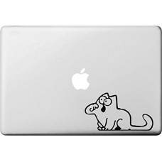 Vati fogli smontabili creativo Hungry Cat Decal Sticker Art nero per Apple Macbook Pro Air Mac 13 "15" pollici / Unibody 13 "15" Laptop Inch