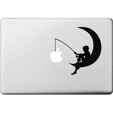 Vati fogli smontabili Cattura Apple creativo sulla pelle Luna Decal Sticker Art nero per Apple Macbook Pro Air Mac 13 "15" pollici / Unibody 13 "15" Laptop Inch