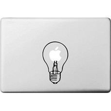 Vati fogli smontabili lampadina creativo di Apple della decalcomania di arte della pelle nera per Apple Macbook Pro Air Mac 13 "15" pollici / Unibody 13 "15" Laptop Inch