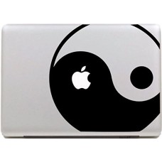 Vati fogli smontabili creativo Bianco e nero Yin e Yang Tai Chi Decal Sticker Art nero per Apple Macbook Pro Air Mac 13 "15" pollici / Unibody 13 "15" Laptop Inch