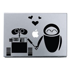 Vati fogli smontabili creativo Robot Amore EVE E WALL ? E Decal Sticker Art nero per Apple Macbook Pro Air Mac 13 "15" pollici / Unibody 13 "15" Laptop Inch