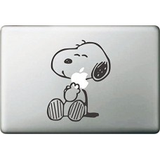 Vati fogli smontabili bella Snoopy Seduto Decal Sticker Art nero per Apple Macbook Pro Air Mac 13 "15" pollici / Unibody 13 "15" Laptop Inch