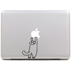 Vati fogli smontabili creativo Fat Cat Decal Sticker Art nero per Apple Macbook Pro Air Mac 13 "15" pollici / Unibody 13 "15" Laptop Inch