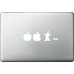 Vati Foglie fumetto smontabile Tre mele Decal Sticker Art nero per Apple Macbook Pro Air Mac 13 "15" pollici / Unibody 13 "15" Laptop Inch