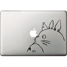 Vati fogli smontabili creativa Big Totoro Decal Sticker Art nero per Apple Macbook Pro Air Mac 13 "15" pollici / Unibody 13 "15" Laptop Inch