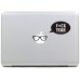 Vati Foglie fumetto smontabile di Apple che indossa occhiali Decal Sticker Art nero per Apple Macbook Pro Air Mac 13 "15" pollici / Unibody 13 "15" Laptop Inch