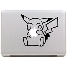 Vati fogli smontabili sveglio creativo Pikachu Decal Sticker Art nero per Apple Macbook Pro Air Mac 13 "15" pollici / Unibody 13 "15" Laptop Inch