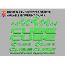 PEGATINAS CUBE F177 VINILO ADESIVI DECAL AUFKLEBER MTB STICKERS BIKE VERDE