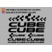 PEGATINAS CUBE F177 VINILO ADESIVI DECAL AUFKLEBER MTB STICKERS BIKE NEGRO