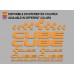 PEGATINAS CUBE F177 VINILO ADESIVI DECAL AUFKLEBER MTB STICKERS BIKE NARANJA