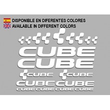 PEGATINAS CUBE F177 VINILO ADESIVI DECAL AUFKLEBER MTB STICKERS BIKE BLANCO