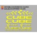 PEGATINAS CUBE F177 VINILO ADESIVI DECAL AUFKLEBER MTB STICKERS BIKE AMARILLO