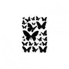 Adesivo Kit 25 adesivi farfalla Ref: A093, nero, Kit 28x40 cm