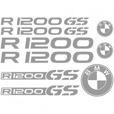 Adesivi Stickers r Bmw 1200gs Ref: MOTO, colore: nero grigio