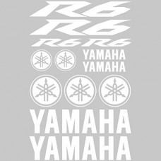 Adesivi Stickers Yamaha R6 Ref: 155-MOTO bianco
