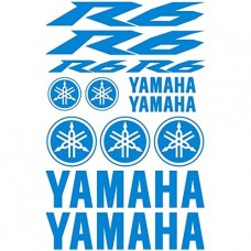 Adesivi Stickers Yamaha R6 Ref: 155-MOTO azzurro cielo