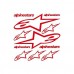 Autoadesivo Kit adesivi alpinestars Ref: SPON-018 rosso