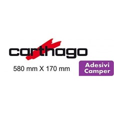 2 ADESIVI - 58X17 centimetri - LOGO CAMPER - CARTHAGO -
