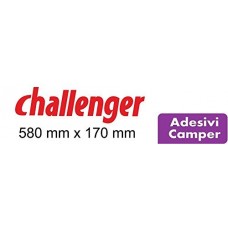 2 ADESIVI - 58X17 centimetri - LOGO CAMPER - CHALLENGER -