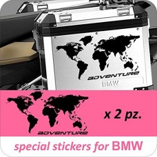 2 Adesivi Stickers Planisfero BMW R 1200 1150 1100 gs valigie adventure R GS adv
