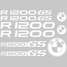 Adesivi Stickers r Bmw 1200gs Ref: MOTO, colore: nero bianco