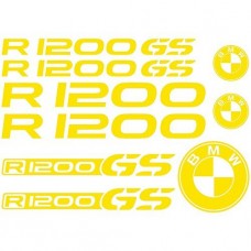 Adesivi Stickers r Bmw 1200gs Ref: MOTO, colore: nero giallo