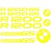 Adesivi Stickers r Bmw 1200gs Ref: MOTO, colore: nero Jaune Flash