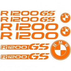 Adesivi Stickers r Bmw 1200gs Ref: MOTO, colore: nero Orange flash