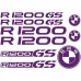 Adesivi Stickers r Bmw 1200gs Ref: MOTO, colore: nero viola