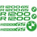 Adesivi Stickers r Bmw 1200gs Ref: MOTO, colore: nero verde chiaro