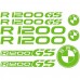 Adesivi Stickers r Bmw 1200gs Ref: MOTO, colore: nero Vert kawa