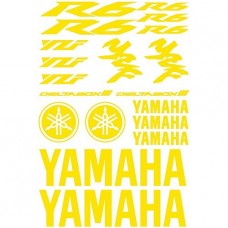 Adesivi Stickers Ref: MOTO Yamaha R6-162 giallo