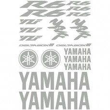 Adesivi Stickers Ref: MOTO Yamaha R6-162 argento