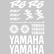 Adesivi Stickers MOTO Yamaha R6-Ref: 160 bianco
