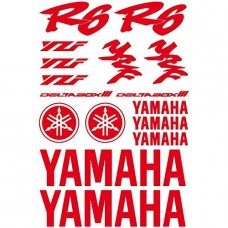 Adesivi Stickers MOTO Yamaha R6-Ref: 160 rosso