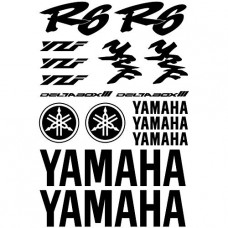 Adesivi Stickers MOTO Yamaha R6-Ref: 160 nero