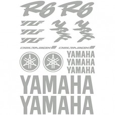 Adesivi Stickers MOTO Yamaha R6-Ref: 160 argento