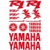 Adesivi Stickers Ref: MOTO Yamaha R1-159 rosso