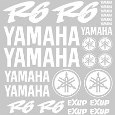 Adesivi Stickers Ref: MOTO Yamaha R6-166 bianco