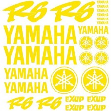 Adesivi Stickers Ref: MOTO Yamaha R6-166 giallo