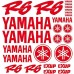 Adesivi Stickers Ref: MOTO Yamaha R6-166 rosso
